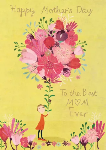 Bouquet Best Mother Greeting Card