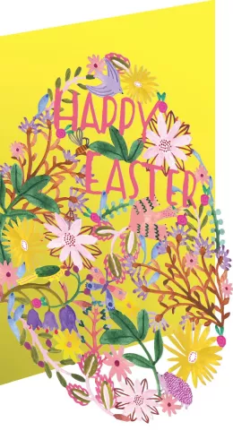 Egg Meadow Lasercut Card
