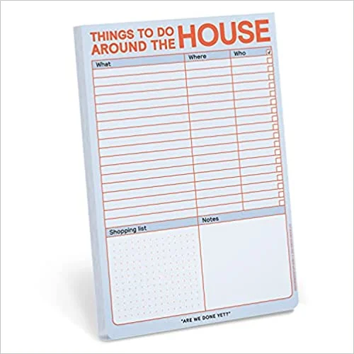 Knock Knock Things To Do Around the House (with magnet) Classic Pad (Pastel Version)