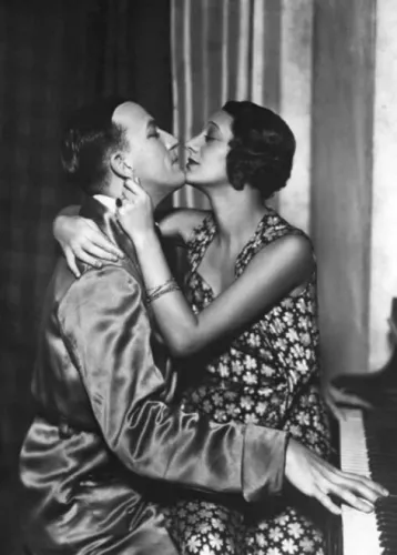 Noel Coward at piano, Greeting Card