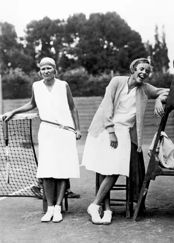 Woman on tennis court, Greeting Card