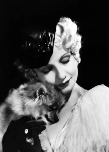 Woman and dog, Greeting Card