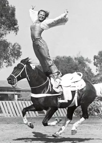 Roman Stand on galloping horse, Greeting Card