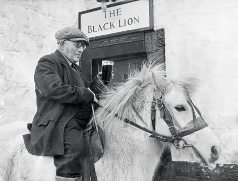 A pint at the Black Lion, Greeting Card