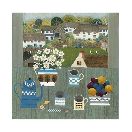 Cornish Cottages, Greeting Card