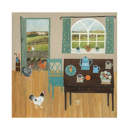 Morning Visitors, Greeting Card
