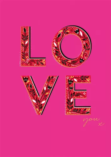 Love You X, Greeting Card