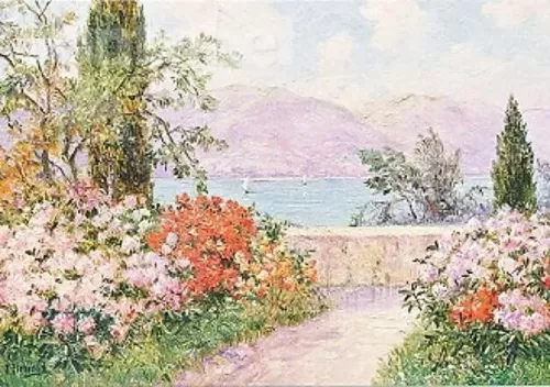 The Garden of Villa Melzi at Lake Como, Greeting Card