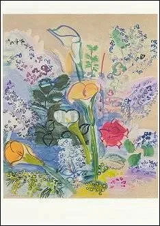 Bunch of Arums, Postcard