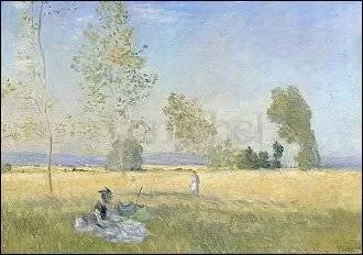 Summer (Meadow at Bezons) (1874), Postcard