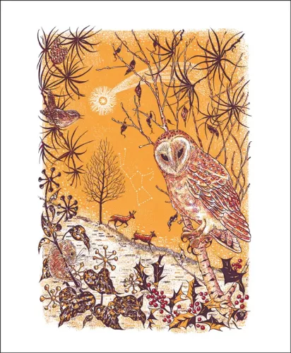 Under a Winter Comet, Greeting Card