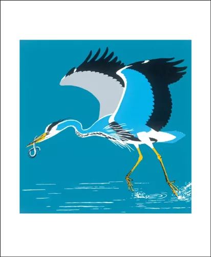 Heron & Eel, Greeting Card