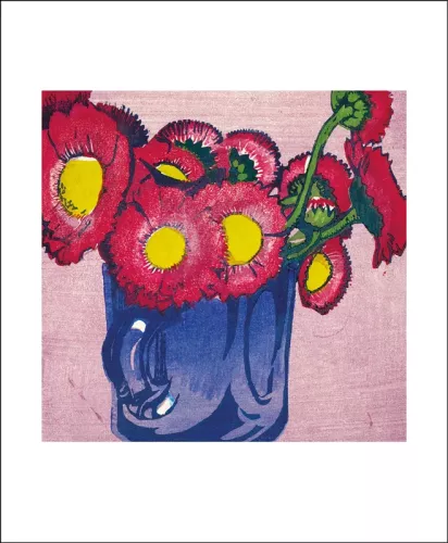 Red Daisies, Greeting Card
