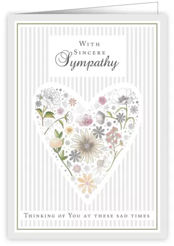 With sincere Sympathy /  Thinking of you at these sad times, Greeting Card