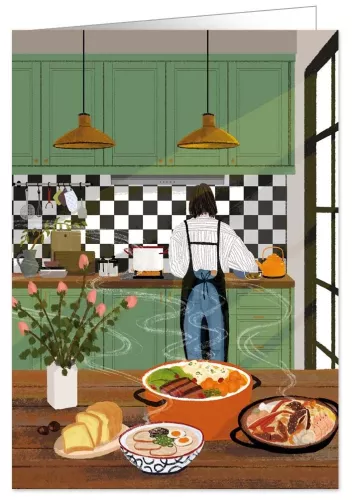 Cooking, Greeting Card