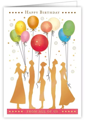 Happy birthday from all of us, Greeting Card