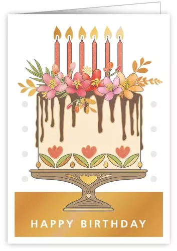 Happy birthday, Cake, Greeting Card