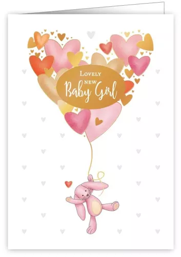 Lovely new Baby Girl, Greeting Card