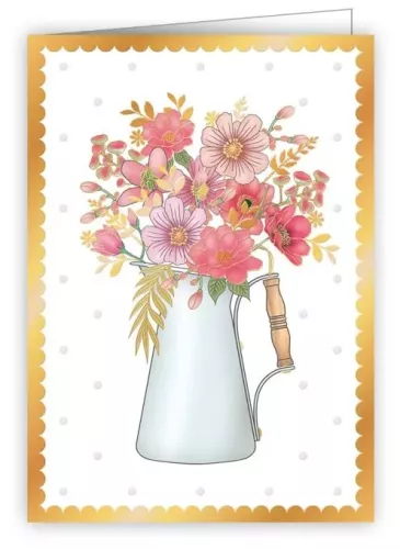 Pitcher with Pink flowers, Mini Card