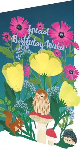 Owl on Toadstool Lasercut Card