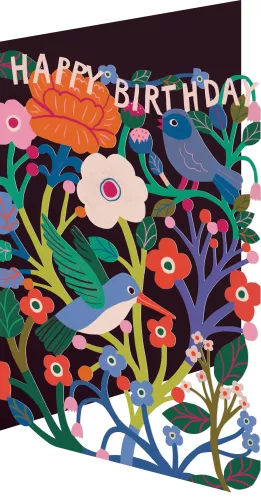 Blue Birds Lasercut Card