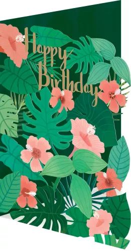 Green Leaves Lasercut Card