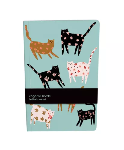 Cinnamon Blue Cats A5 Softback Journal