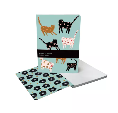 Cinnamon Blue Cats A5 Softback Journal