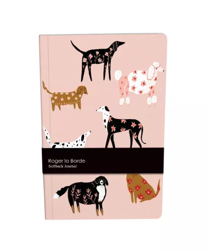 Ginger Pink Dogs A5 Softback Journal