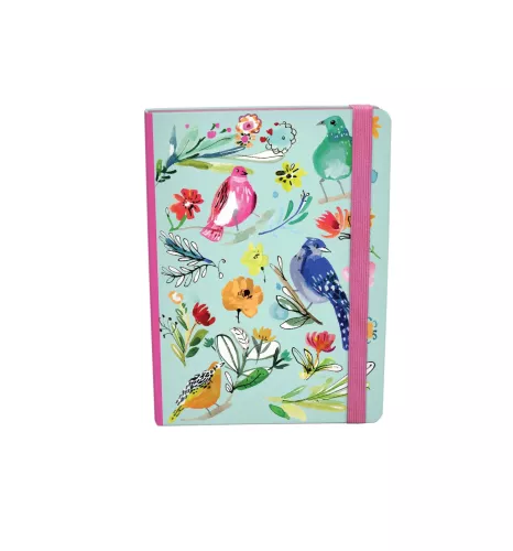 Blue Bird Life A5 Journal with elastic binder