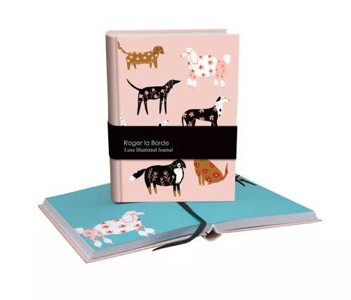 Ginger Pink Dogs Illustrated Journal
