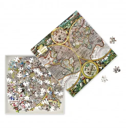 Pieter van den Keere: Antique Map of the World, (1000 pieces)