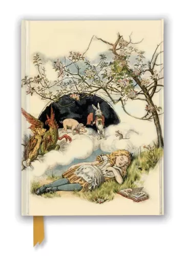 British Library: Alice Asleep, from Alice's Adventures in Wonderland , A5 Foiled Journal