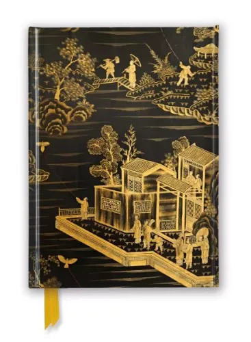 Chinese Lacquer Black & Gold Screen, A5 Foiled Journal