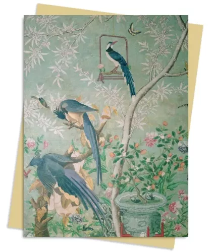 John James Audubon: 'A Pair of Magpies' from The Birds of America , Greeting Card