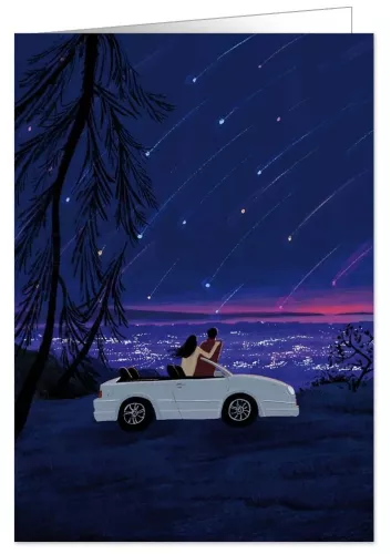 Watching Shooting Stars, Greeting Card