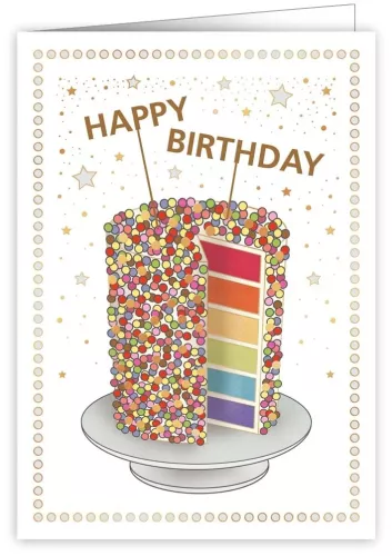 Rainbow Cake, Greeting Card