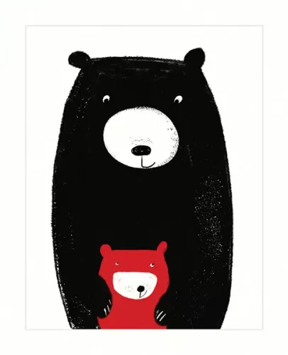 Large Bear & Small Bear, Greeting Card