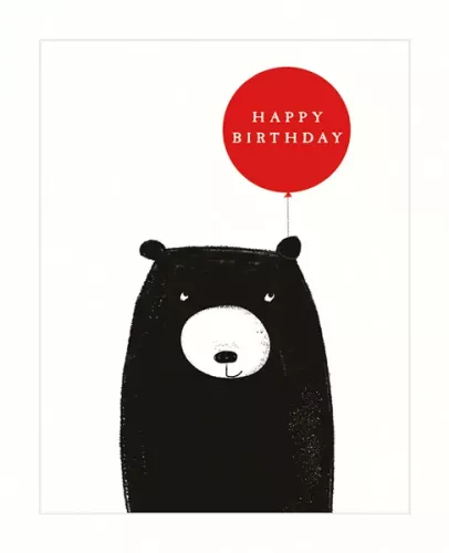 Bear & Balloon, Greeting Card