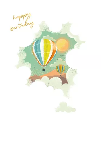 Hot Air Balloons, Greeting Card
