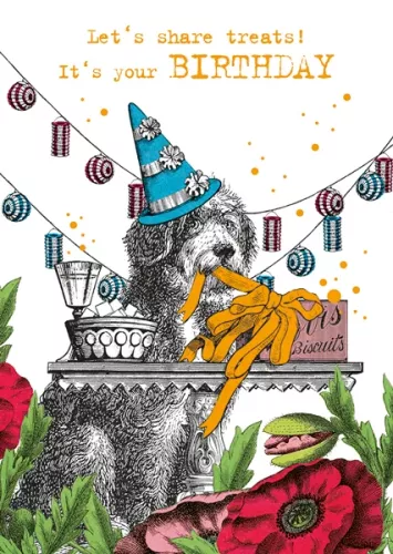 Share Treats Birthday Dog, Greeting Card