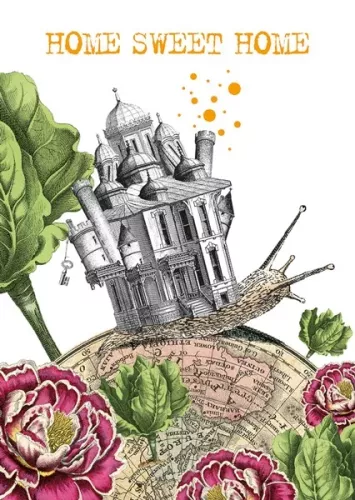 Home Sweet Home Snail, Greeting Card
