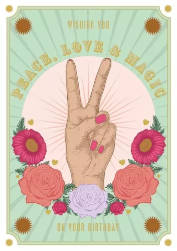 Peace, Love & Magic, Greeting Card