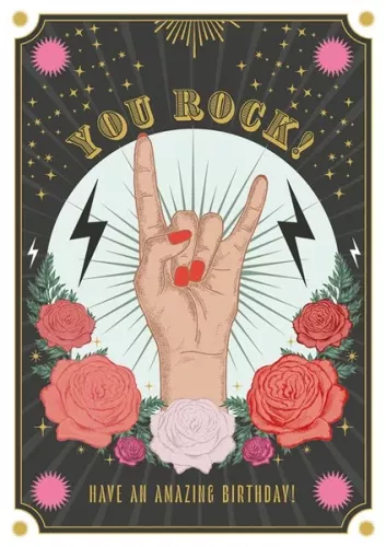 You Rock Amazing Birthday, Greeting Card