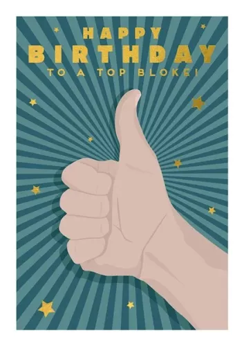 Birthday Top Bloke, Greeting Card