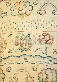 Woman's smock (c. 1600), Postcard