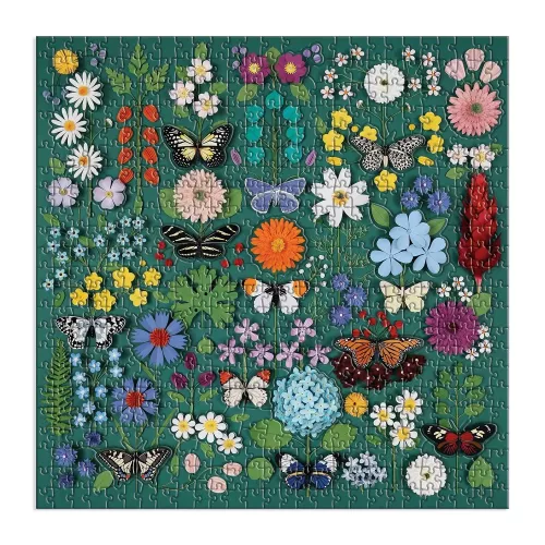 Butterfly Botanica, 500 Piece Puzzle with Shaped Pieces