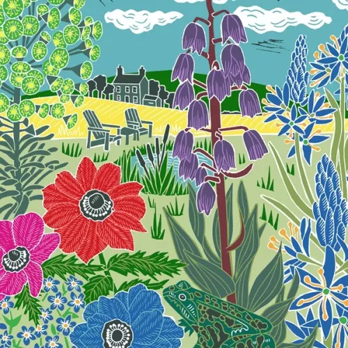 Frog & Bluebells, Greeting Card