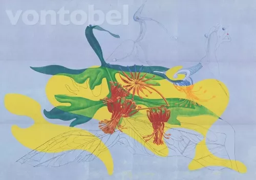 Petals and the Garden of the Nymph Ancolie (1934), Greeting card