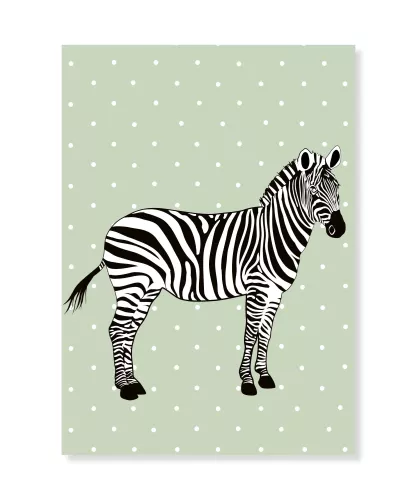 Gazing Zebra, Dubbelvikt Kort